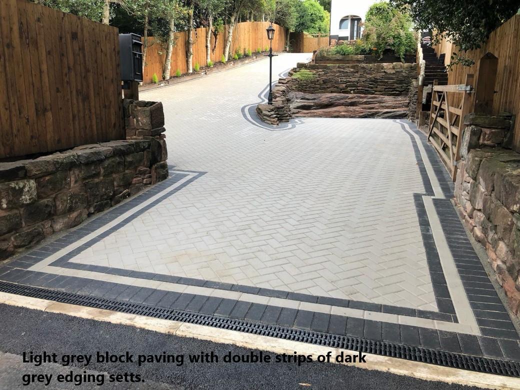 Finished block paving and driveway installation